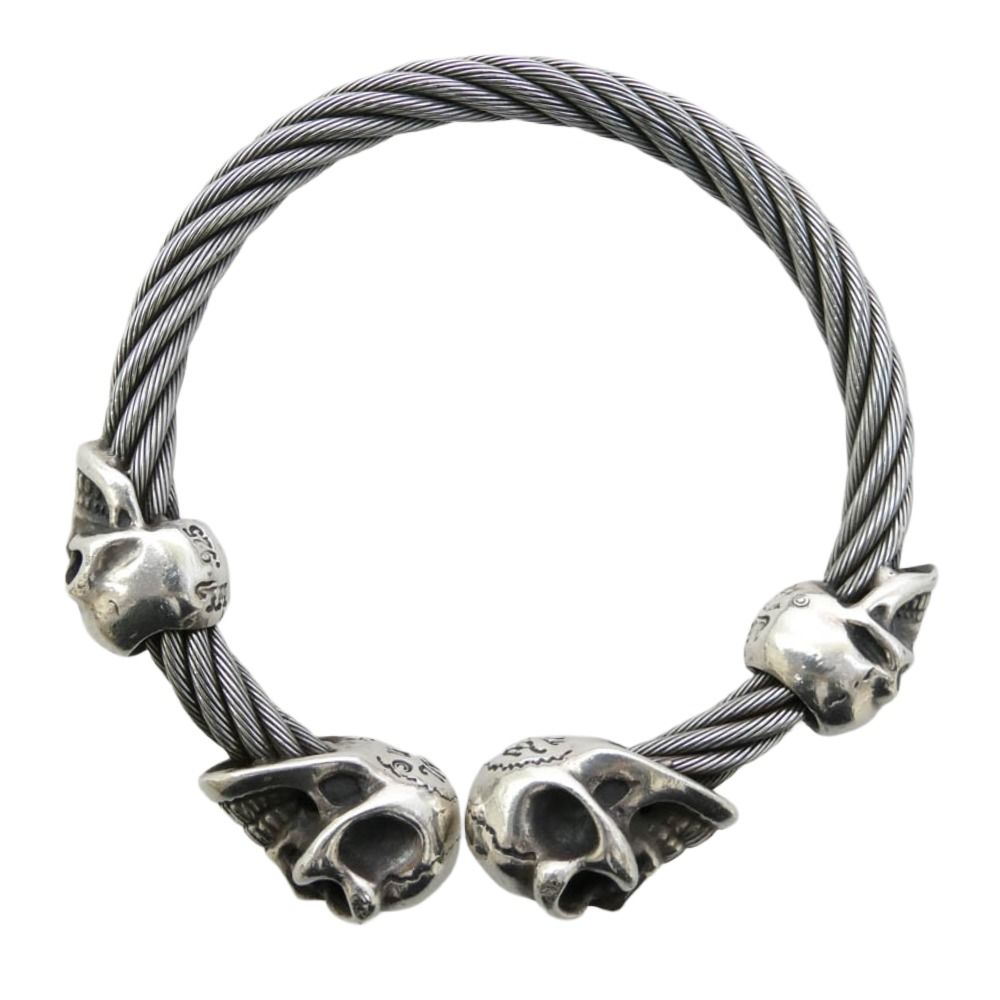 arc+shop】56%off！スカルブレスレット(Bill 2スカルバングル BWL Leather Wall Bill キャバレー Wall (BWL Leather アクセサリー