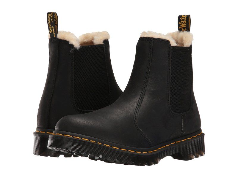 ドクターマーチン レディース シューズ ブーツ・レインブーツ Dr Martens Leonore Black Burnished ブラック