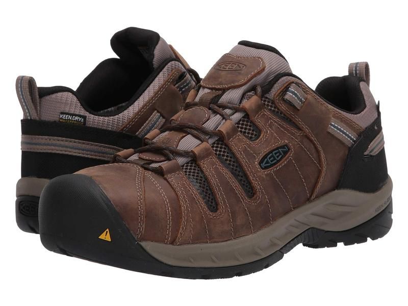 キーン メンズ シューズ スニーカー Tシャツ KEEN Utility Flint II Waterproof Steel Toe Cascade BrownO ブラウン