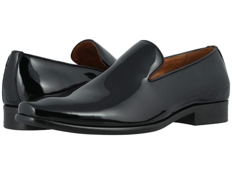 フローシャイム メンズ シューズ スリッポン・ローファー Florsheim Postino Plain Toe SlipOn Black Patent ブラック