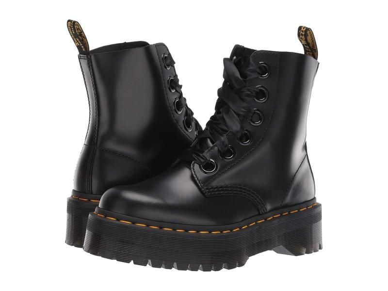ドクターマーチン レディース シューズ ブーツ・レインブーツ Dr Martens Molly Quad Retro Black Buttero ブラック