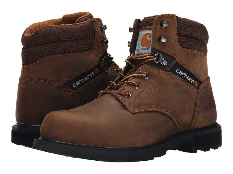 カーハート メンズ シューズ ブーツ・レインブーツ Tシャツ Carhartt Traditional Welt 6 Steel Toe Work Boot Crazy Horse Bro