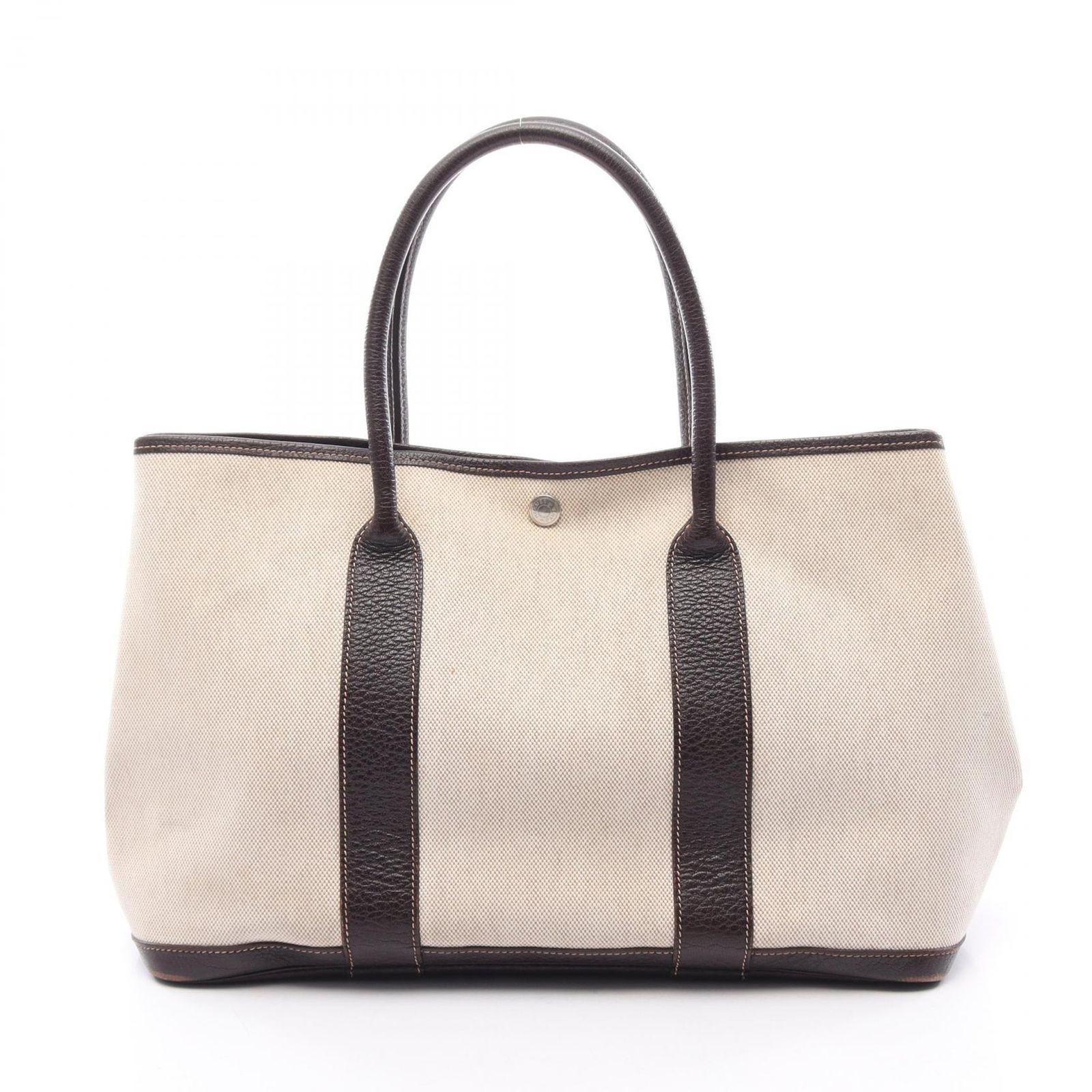 エルメス HERMES トートバッグ ガーデンパーティPM エクリュ/マロン その他 ガーデンパーティPM エクリュ/マロン レディース Used B