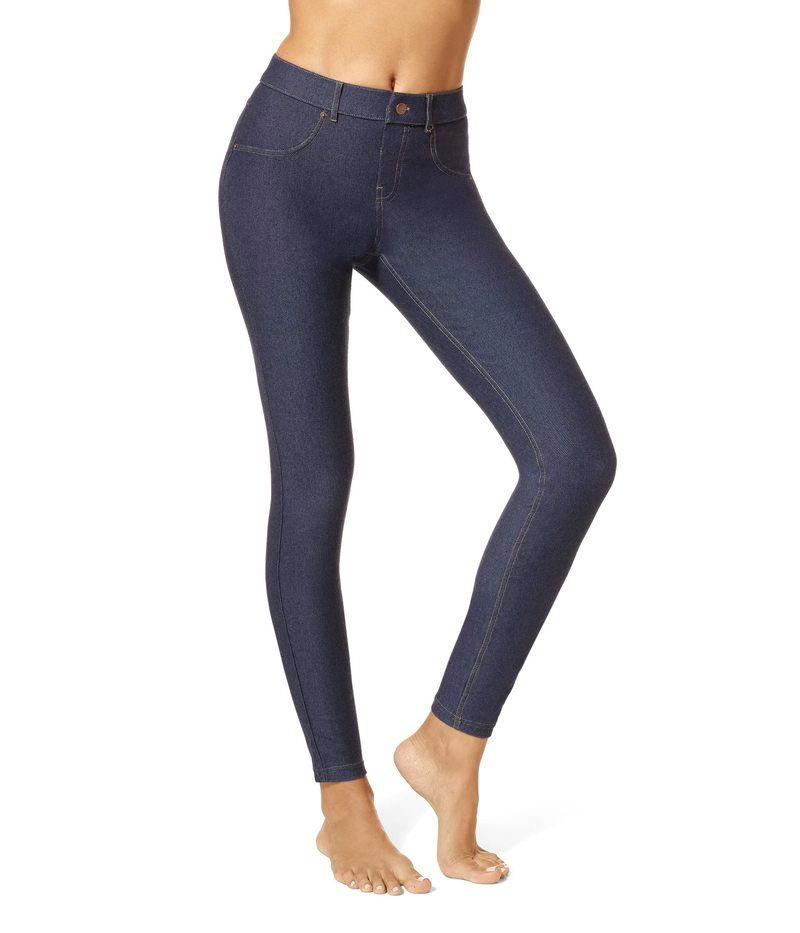 ヒュー レディース ボトムス デニムパンツ レギンス HUE Essential Denim Leggings Deep Indigo Was インディゴ