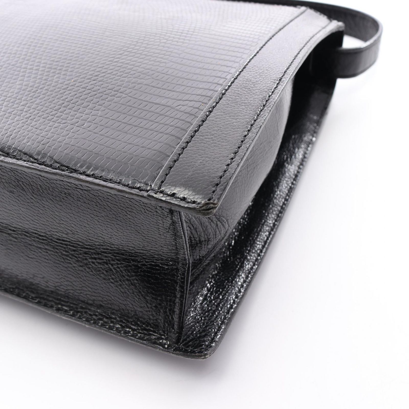 イヴ・サンローラン YVES SAINT LAURENT ショルダーバッグ リザード型 