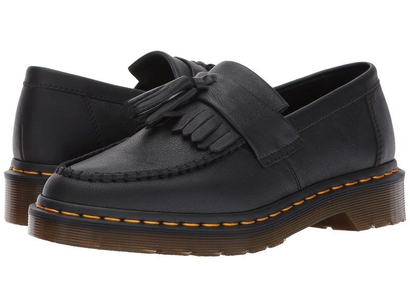 ドクターマーチン レディース シューズ スリッポン・ローファー Dr Martens Adrian Tassel Loafer Black Virginia ブラック