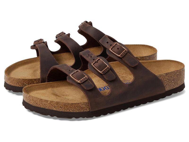 ビルケンシュトック レディース シューズ サンダル レザー Birkenstock Florida Soft Footbed Oiled Leather Habana Oiled Le