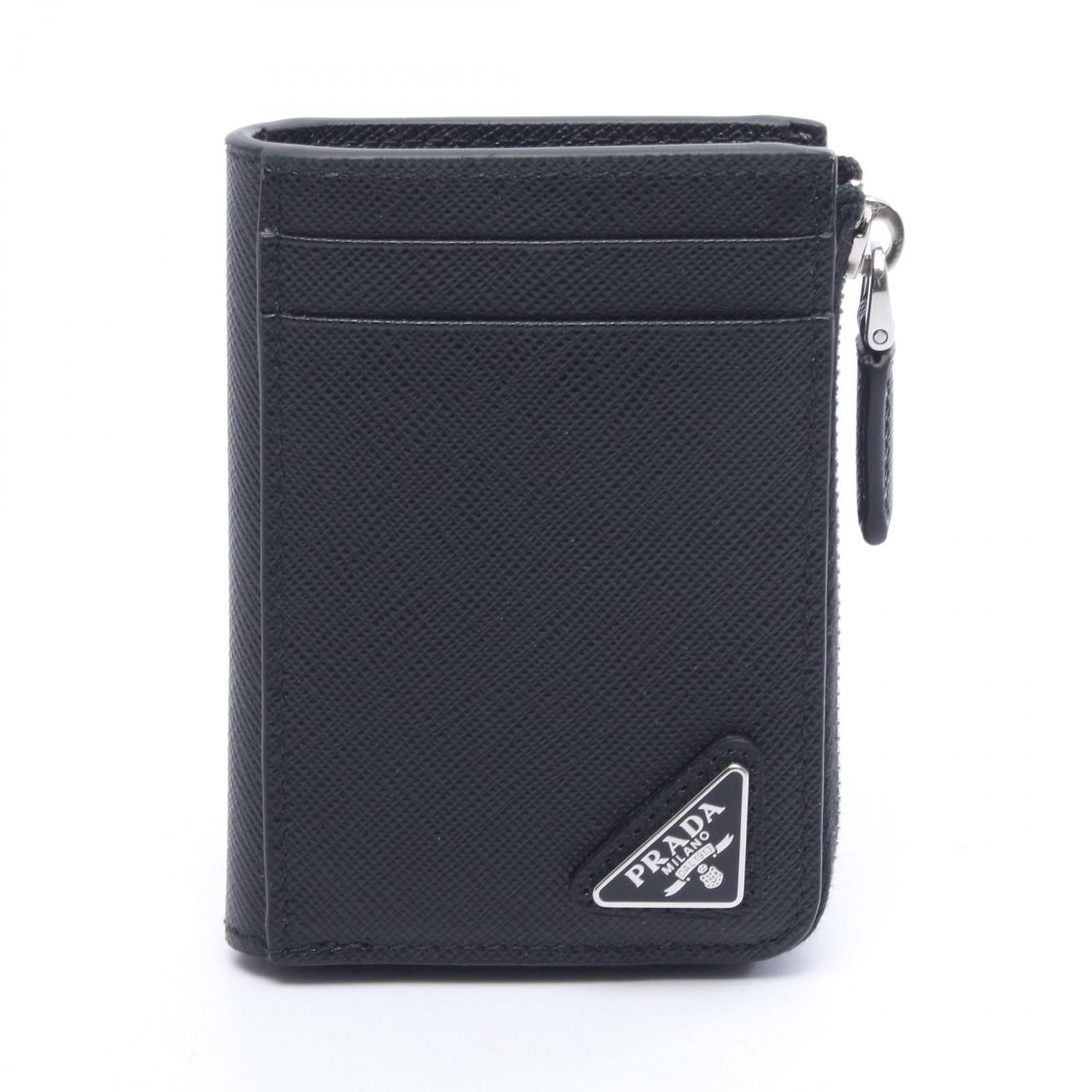 プラダ PRADA コインケース SAFFIANO TRIANG カードケース 2MC129QHHF0002 ブラック サフィアーノレザー カードケース レディース 新品