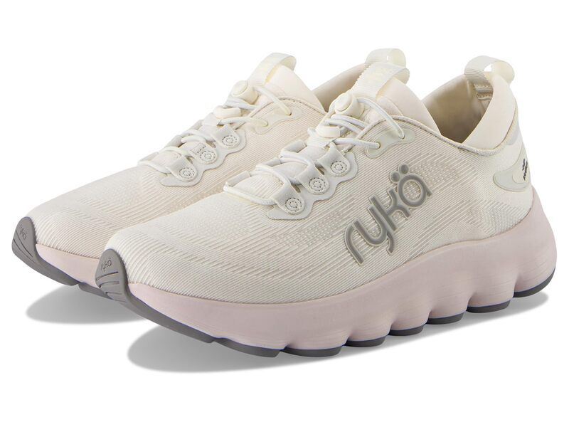 ライカ レディース シューズ スニーカー Ryka Podflow EZ SlipOn Walking Shoes Gardenia White Mesh Fabric ホワイト
