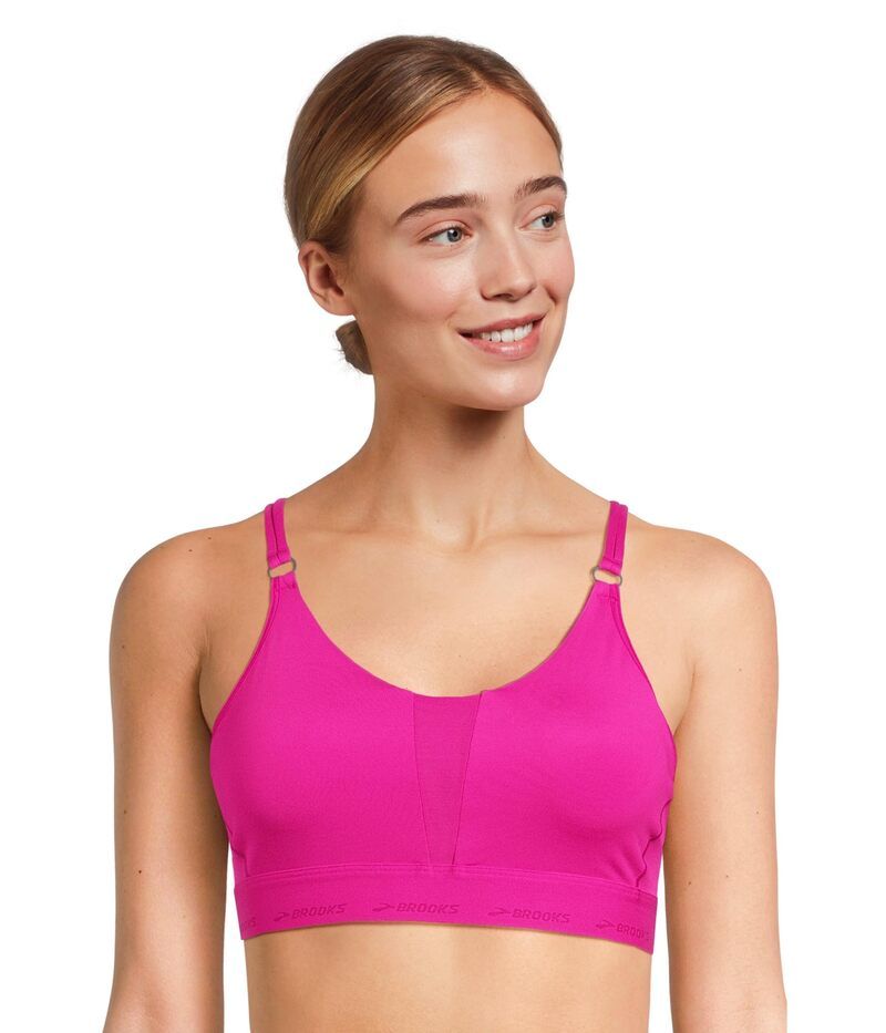 ブルックス レディース アンダーウェア ブラジャー Brooks Plunge 30 Sports Bra Magenta マゼンタ