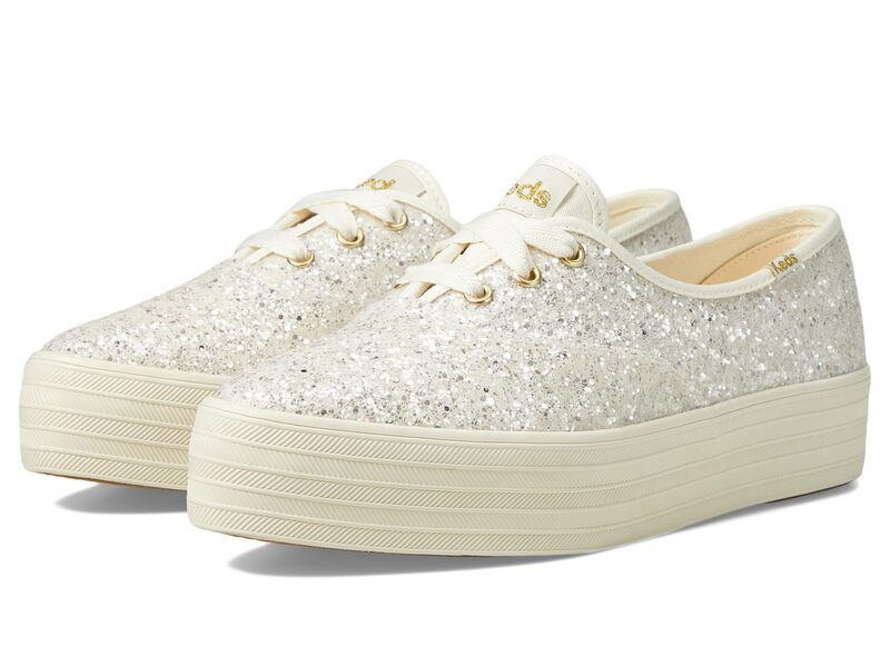 ケッズ レディース シューズ スニーカー レース Keds Point Lace Up Cream Glitter クリーム