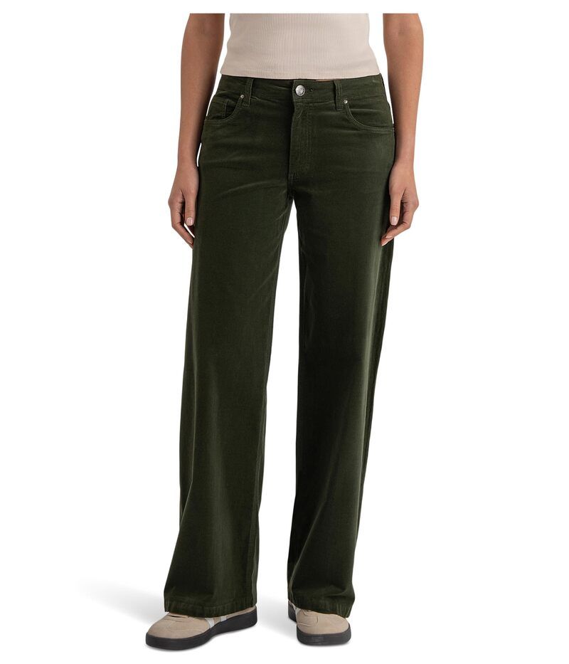カットフロムザクロス レディース ボトムス デニムパンツ ワイドレッグ KUT from the Kloth Jean HighRise Wide Leg Clean Hem Leafy Green グリーン