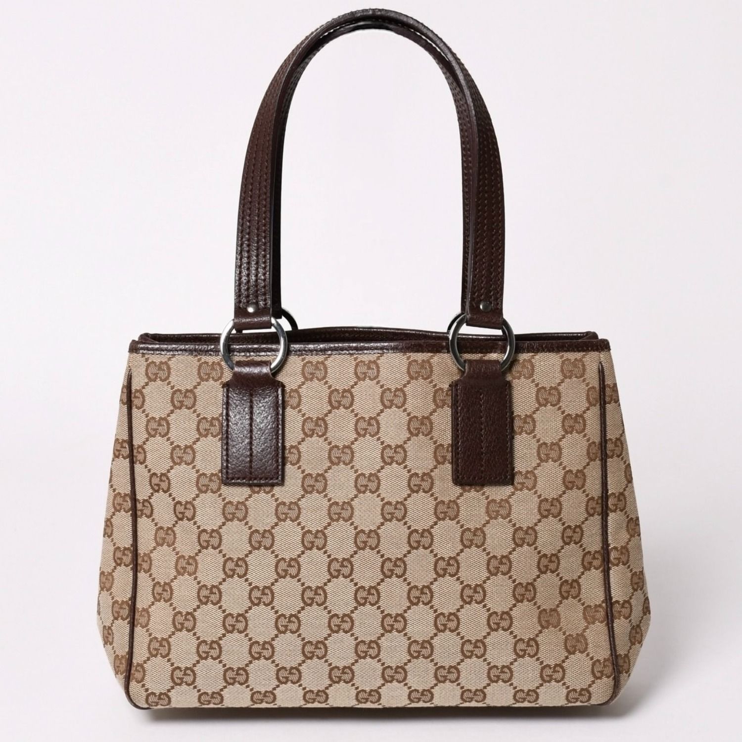 極美品 GUCCI グッチ GGキャンバス トートバッグ 113019 ベージュ