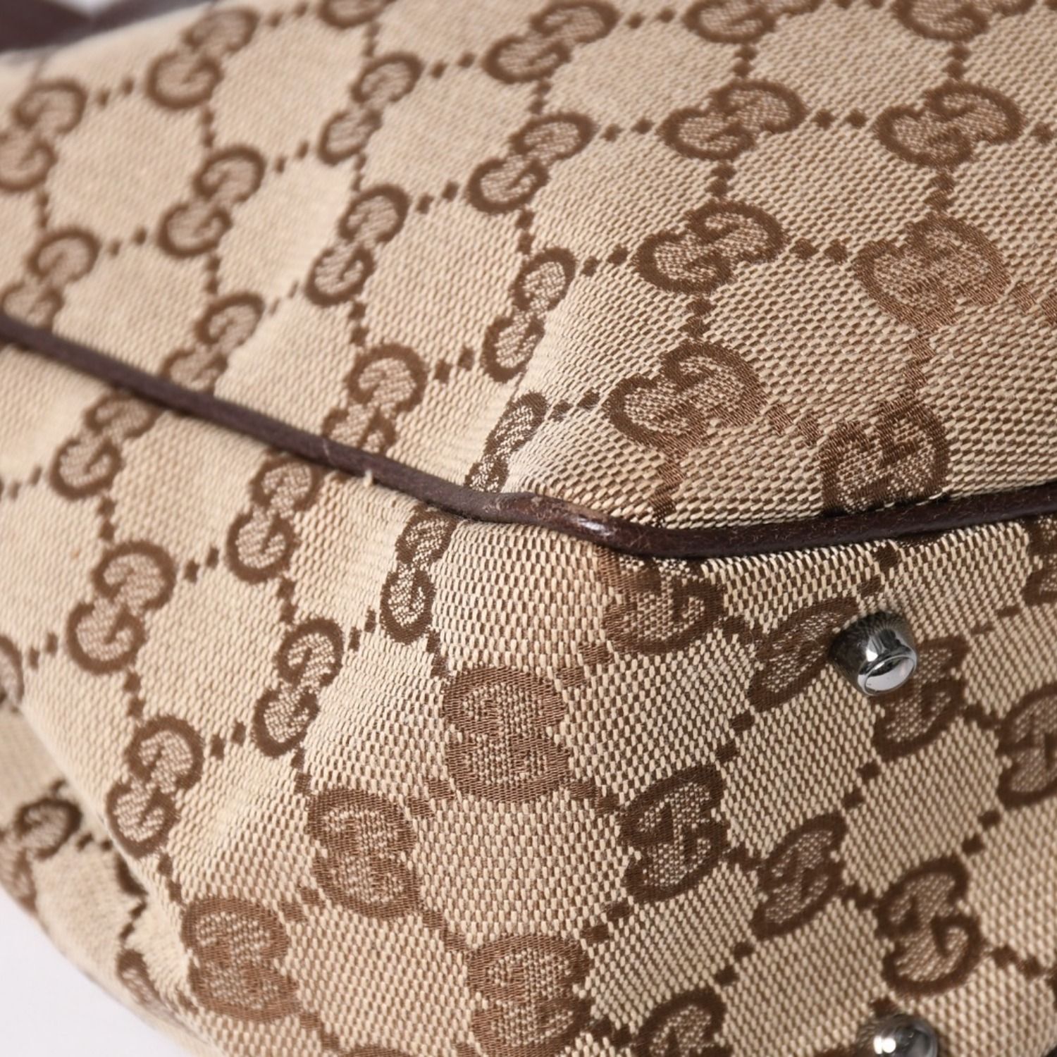 極美品 GUCCI グッチ GGキャンバス トートバッグ 113019 ベージュ