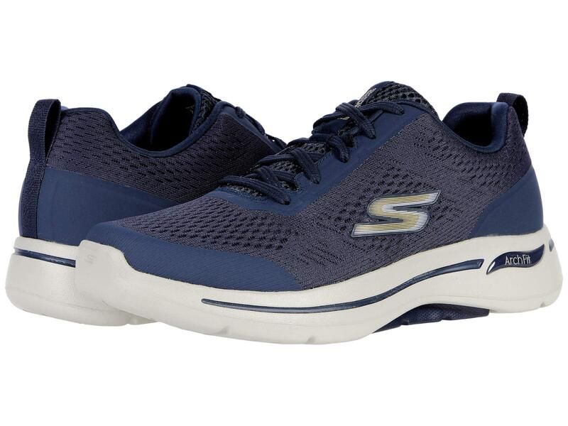 スケッチャーズ メンズ シューズ スニーカー SKECHERS Performance Go Walk Arch Fit Idyllic NavyGold ネイビー
