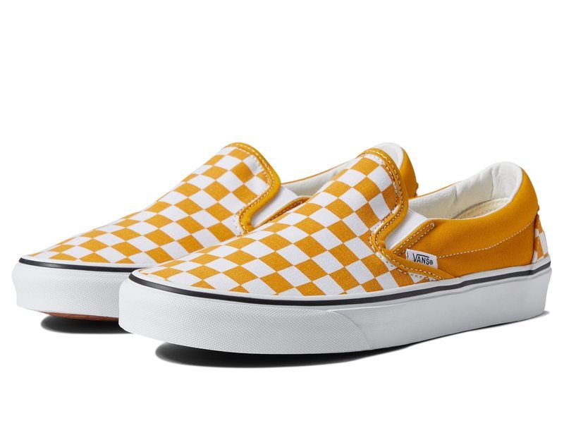 バンズ メンズ シューズ スニーカー Vans Classic SlipOn Color Theory Checkerboard Golden Yellow イエロー
