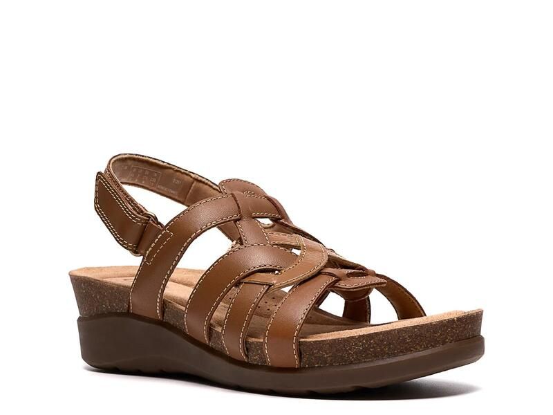 クラークス レディース シューズ サンダル ClarksCalenne Gracie Wedge Sandal Cognac