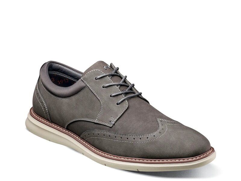 ノンブッシュ メンズ シューズ オックスフォード ウィングチップ Nunn Bush Chase Wingtip Oxford Grey グレー