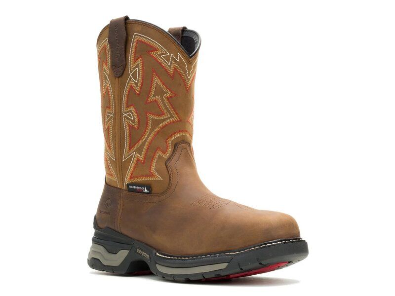 ウルヴァリン メンズ シューズ ブーツ・レインブーツ Wolverine Rancher Infinity Waterproof CarbonMax Composite Toe Work Boot Mens Dark Tan タン