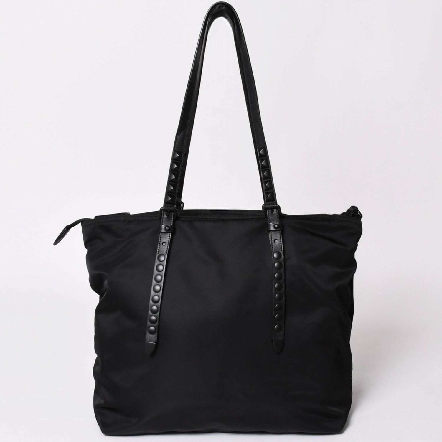 極美品 PRADA プラダ ナイロン ショルダーバッグ ブラック スタッズ 