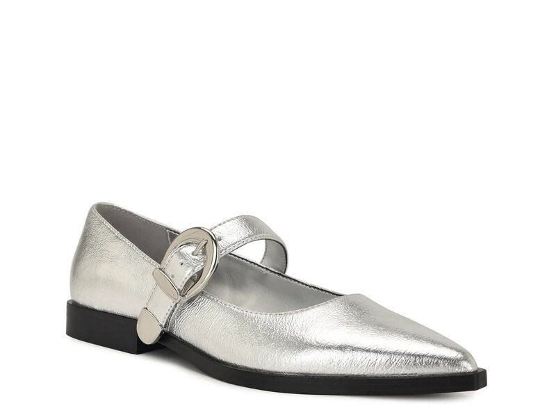 ナインウェスト レディース シューズ パンプス Nine West Katrel Mary Jane Silver Synthetic シルバー