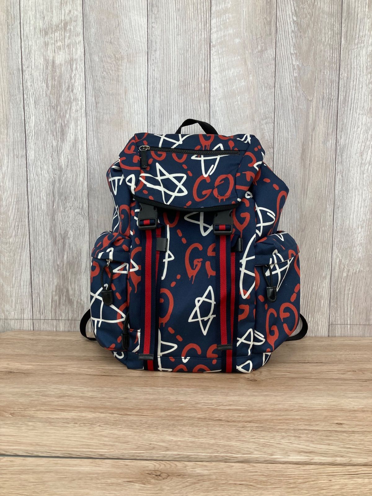 送料無料】GUCCI グッチ ゴースト リュック バックパック キャンバス