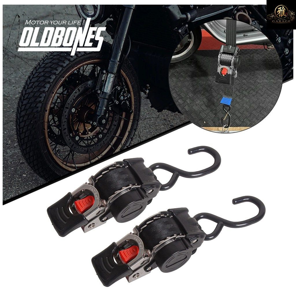 ステンレススチール製格納式ラチェットタイダウンストラップベルトシングルフックモーターサイクルツール高速バインディング防止
