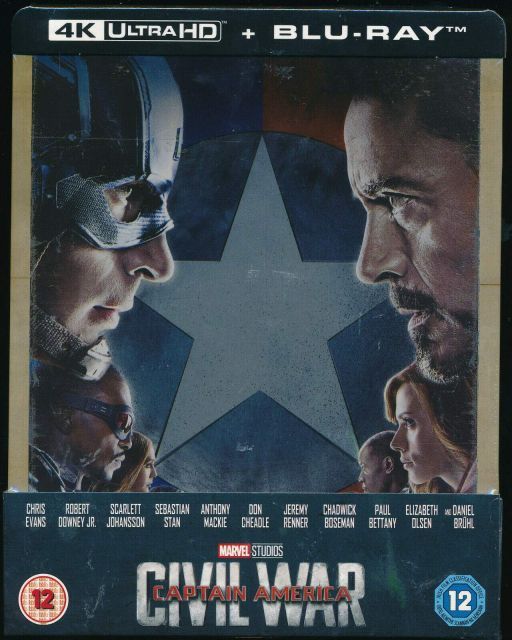 【中古】Captain America: Civil War 4K Ultra HD Limited edition steelbook/Import/Includes Region Free Blu Ray