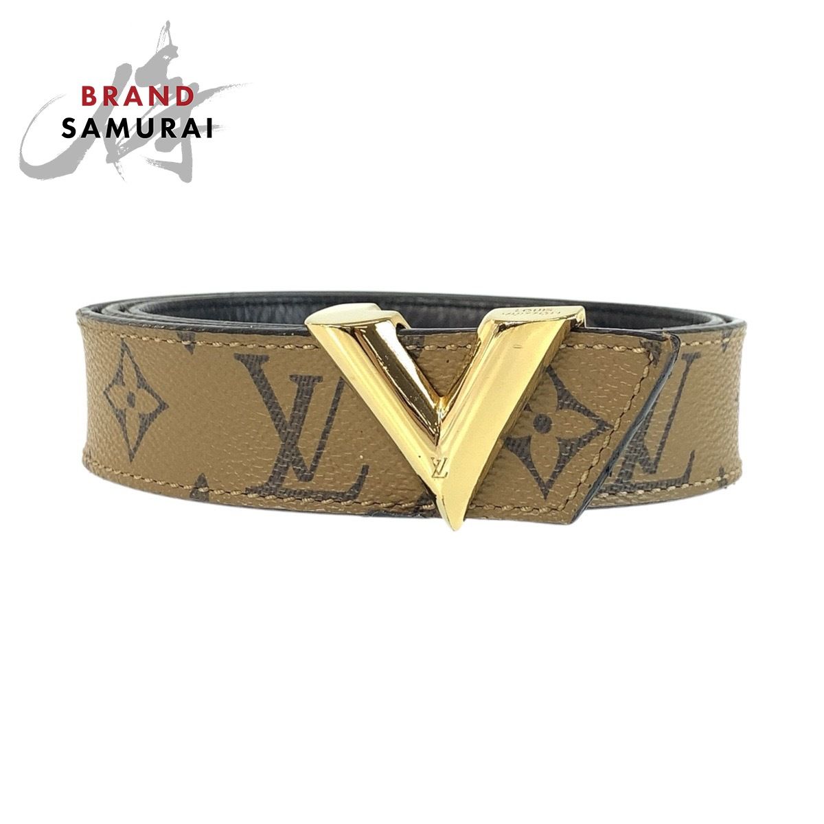 LOUIS VUITTON ルイヴィトン モノグラムリバース サンチュール エセンシャルV 85cm/34インチ ブラウン レザー M9306 ベルト メンズ 602457【中古】 23,363円