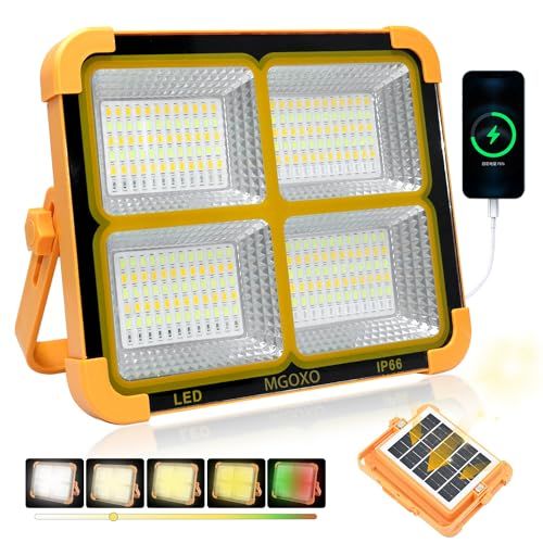 ☆新品☆投光器 LED 充電式 作業灯 16000mAH大容量 超高輝度 240W 15000LM ソーラー充電/Type-c充電 便携式 5色切替 無段階調光 太陽光発電 IP66防水 磁気設計 折り畳み式 アウトドア キャンプ 夜釣り登山 7ceacd4a