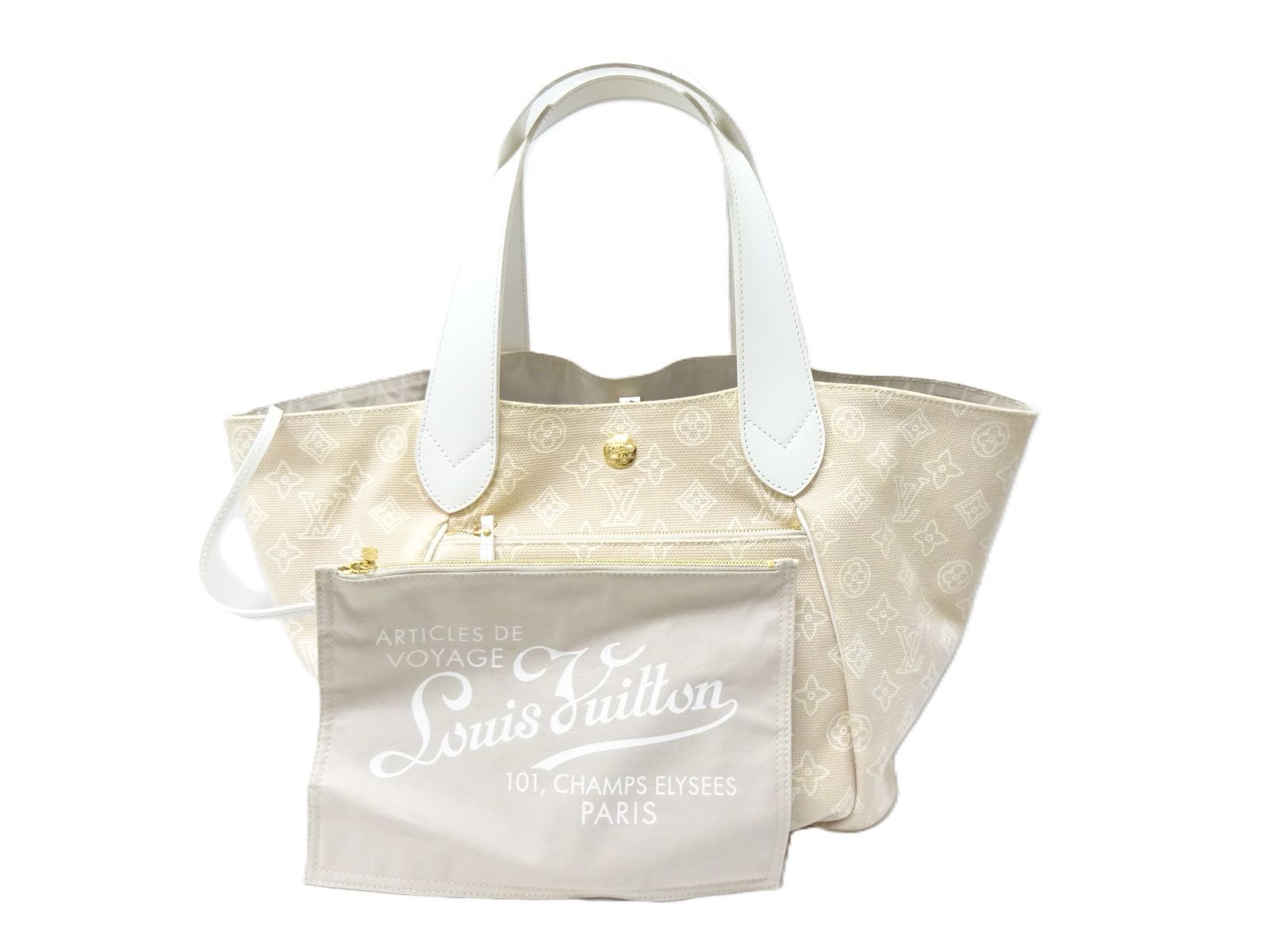保存袋 ルイヴィトン LOUIS VUITTON カバ・イパネマGM モノグラム ビーチライン トートバッグ ポーチ付 サーブル M95986 MB1009