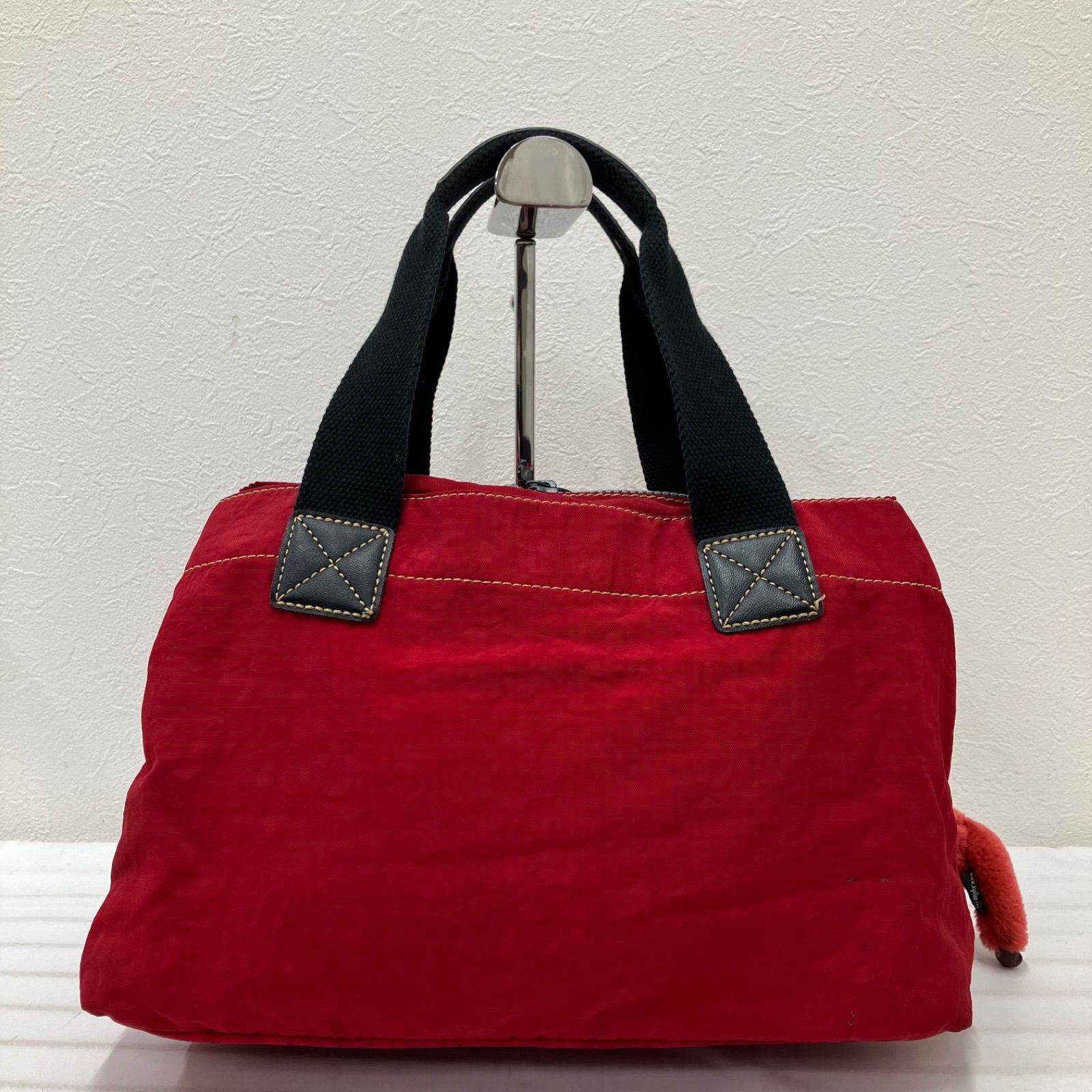 2337 KIPLING キプリング トートバッグ レッド×ブラック系 赤 黒 無地 