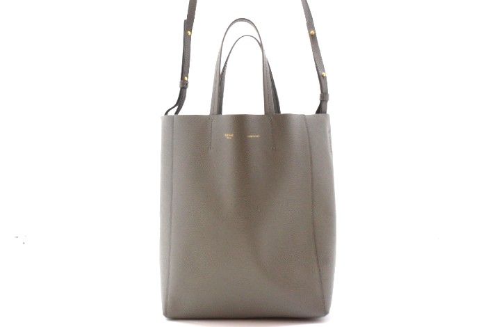 CELINE セリーヌ バッグ バーティカルカバ スモール ショルダーバッグ カーフ グレー レディース【中古】460