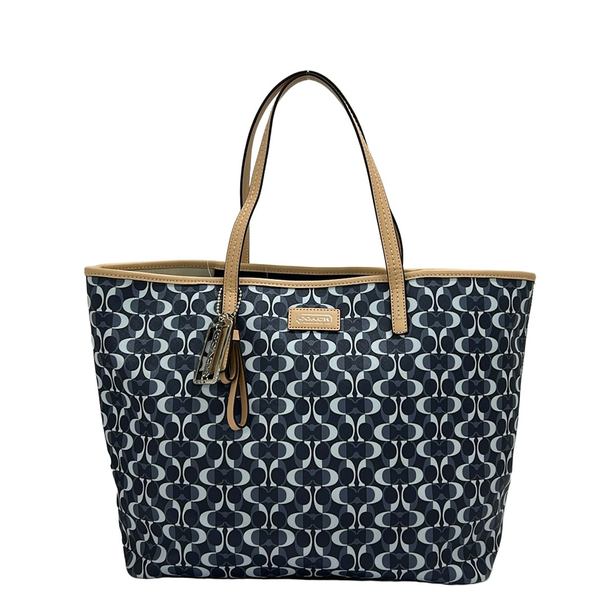 COACH(コーチ) トートバッグ パーク メトロドリーム シグネチャー トート F25673 ネイビー×ベージュ×マルチ レザー