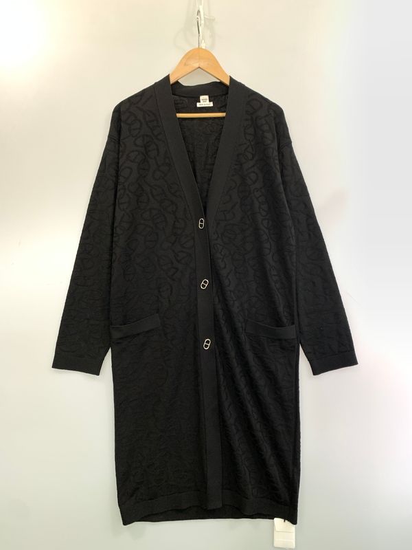 【中古美品】 HERMES エルメス 4E2732DC NAOUSSA CHAINE CHAINE D'ANCRE ナウサ シェーヌ シェーヌダンクル ロング カーディガン トップス 【168-260526-jt-09-min】