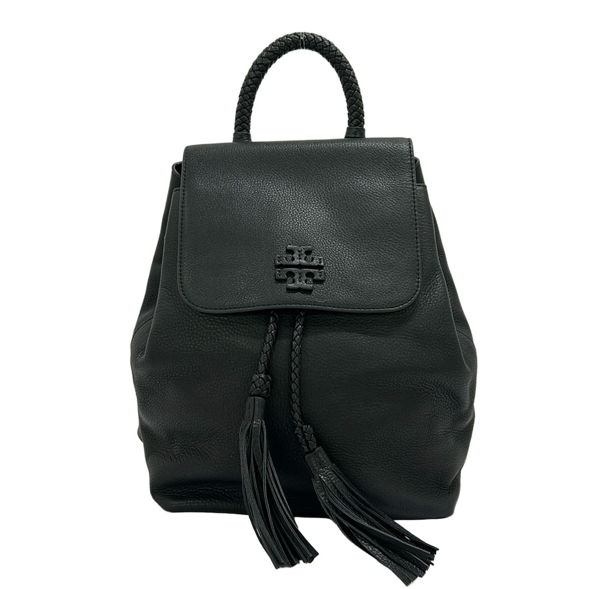 TORY BURCH(トリーバーチ) リュックサック 黒 タッセル レザー - メルカリ