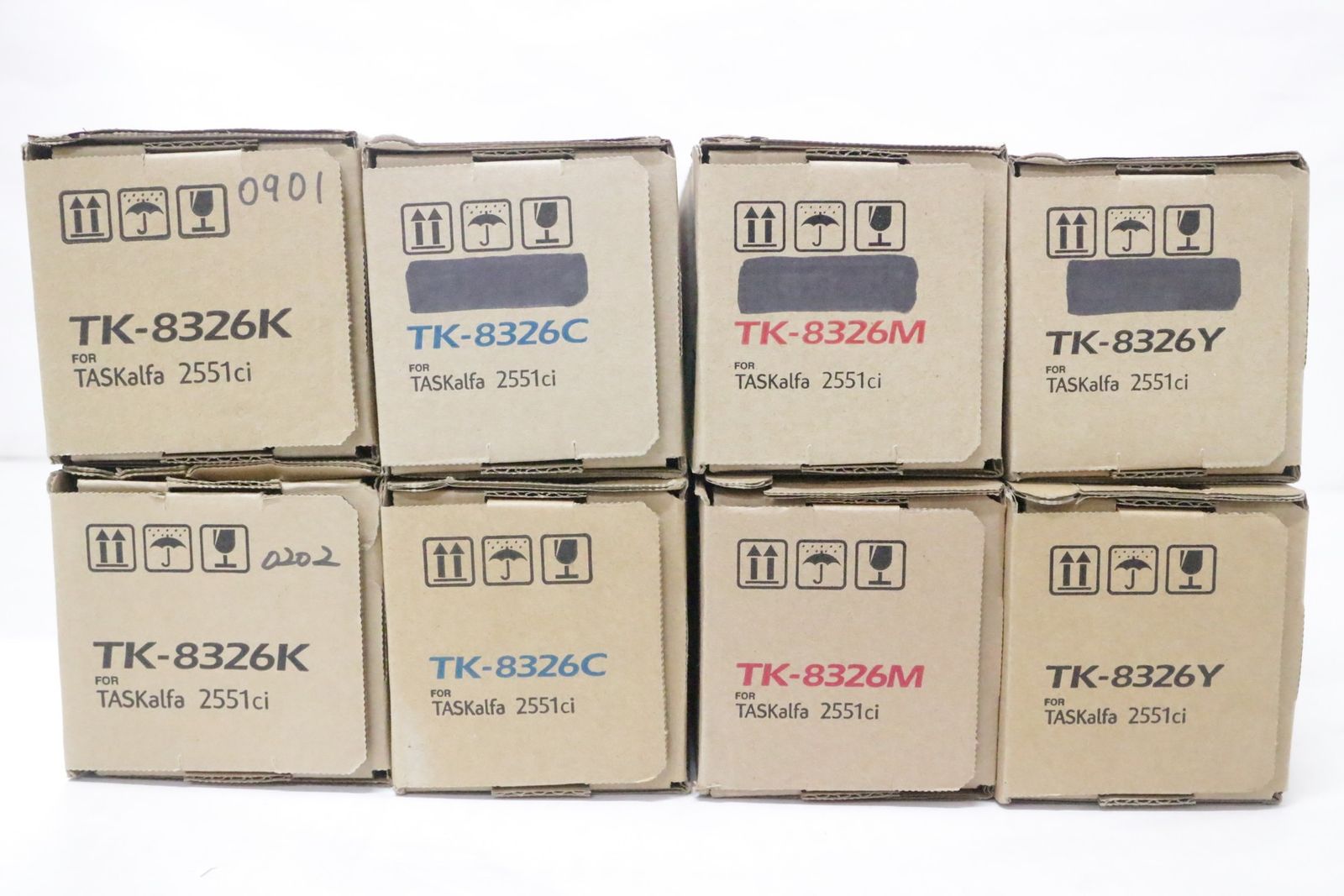 未使用 京セラ 純正 トナー TK-8326 4色8本（シアン・マゼンタ・イエロー・ブラック） KYOCERA　ITKGE9N15QU5-D-F04.5-byebye