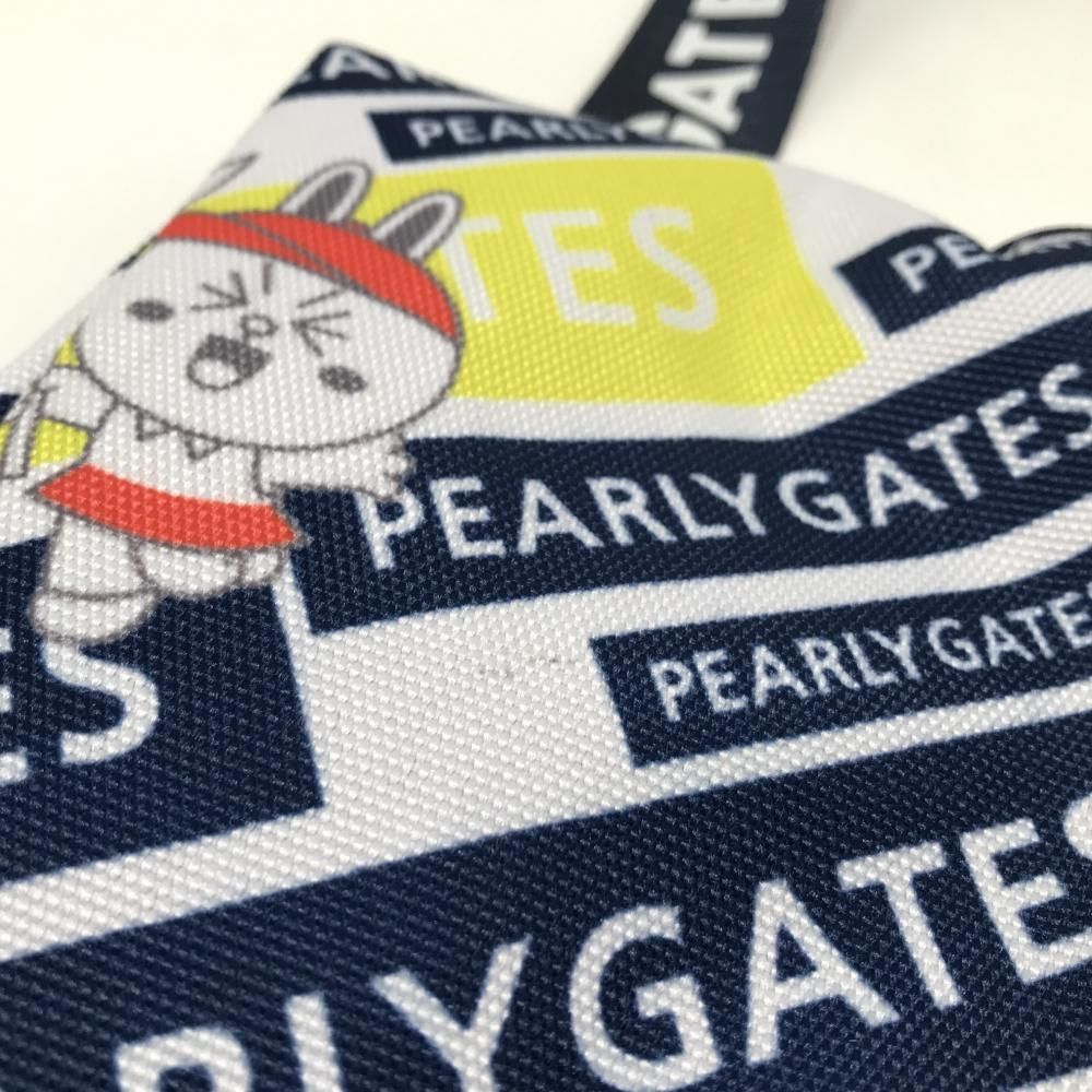 超美品】パーリーゲイツ×LINE FRIENDS シューズケース 白×ネイビー