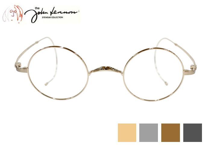 ジョンレノン John Lennon jl-1142 ラウンド フルリム チタン 一山 鼻パットなし 日本製 伊達 度付き レトロ アンティ－ク 老眼鏡 遠近両用 メガネ めがね 眼鏡 新品 送料無料 42サイズ