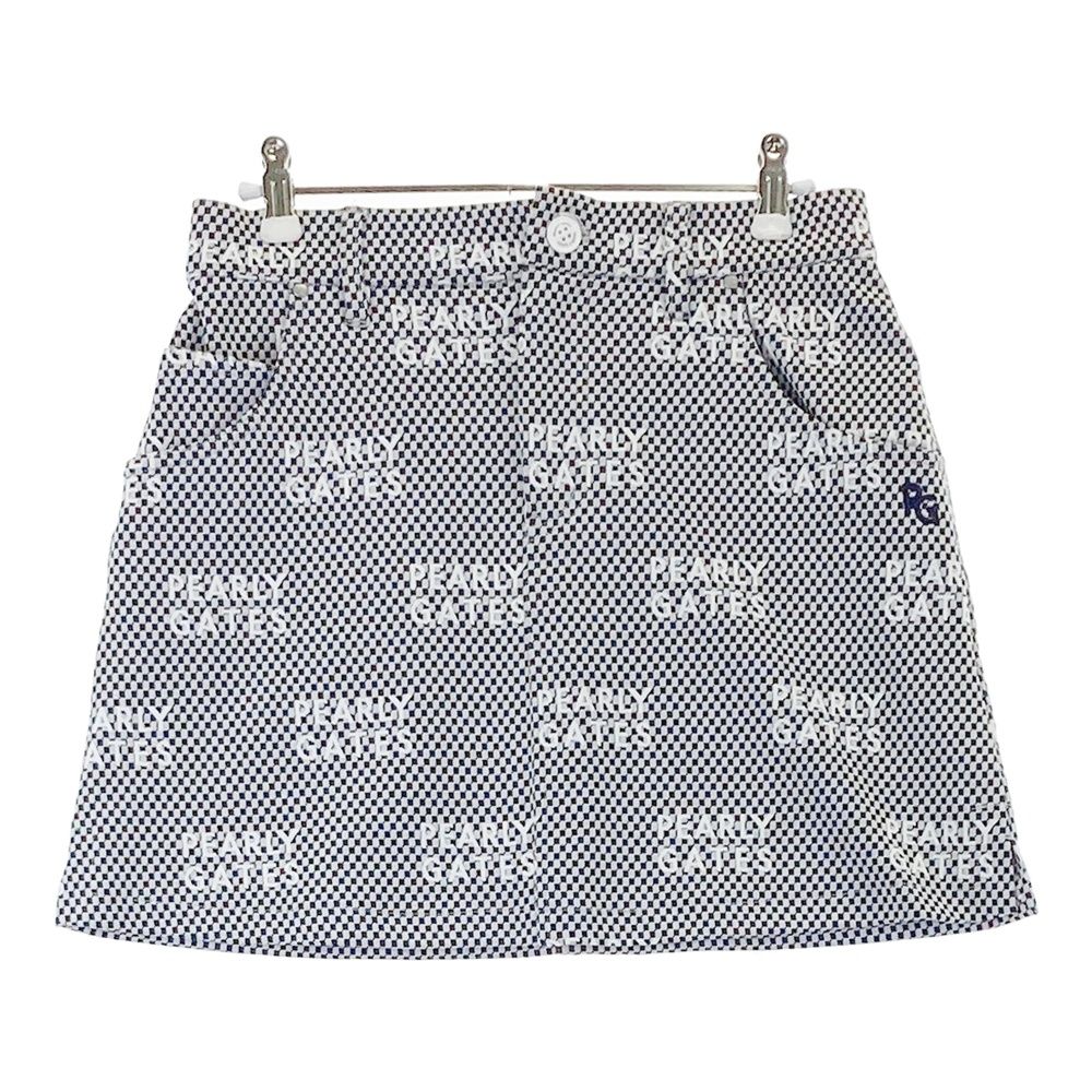 サイズ：0 PEARLY GATES パーリーゲイツ ストレッチスカート ロゴ 総柄 ブラック系 [240101675602] ゴルフウェア レディース ストスト