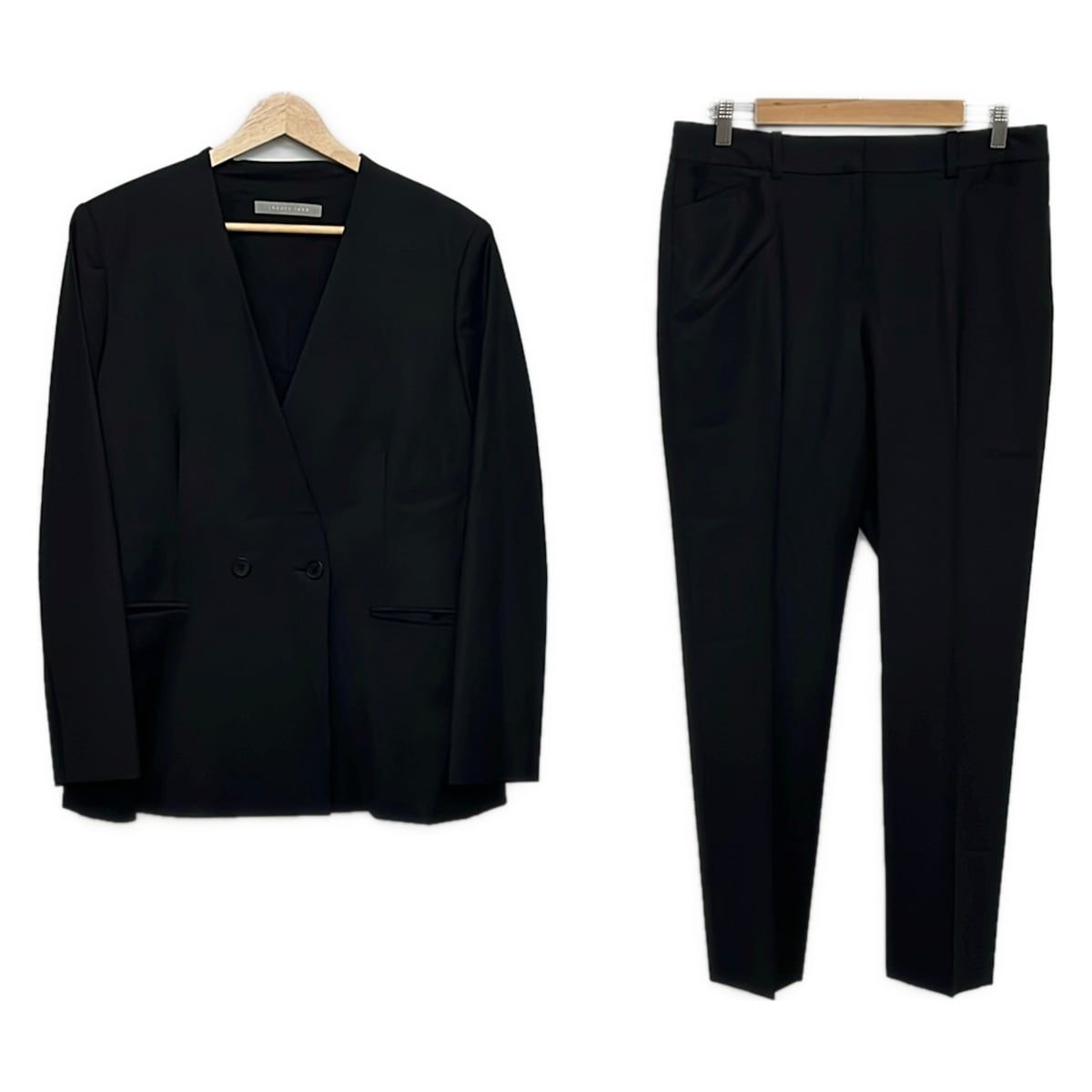 theory luxe(セオリーリュクス) レディースパンツスーツ レディース美品 - 黒 肩パッド/ノーカラー