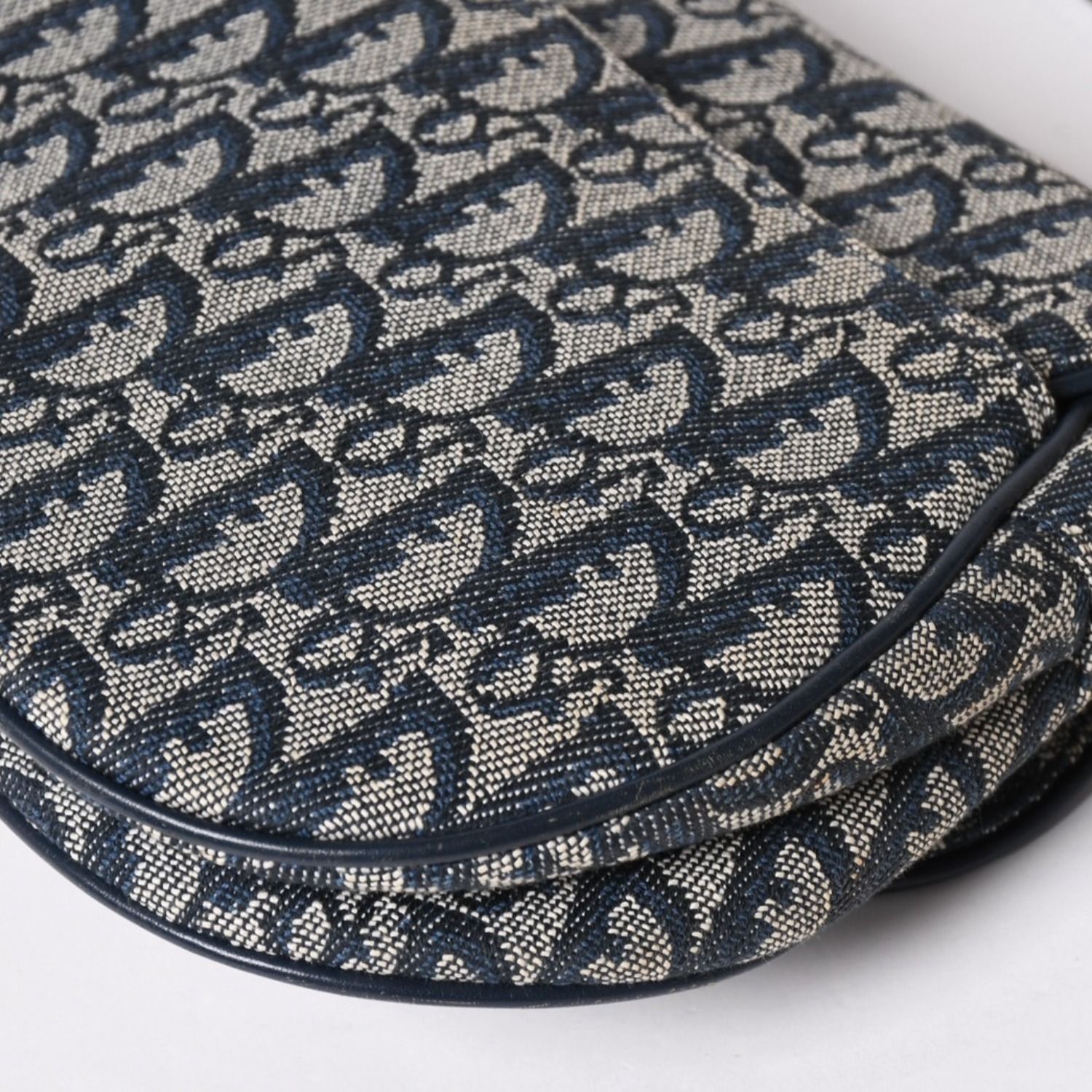 CHRISTIAN DIOR クリスチャンディオール ケース トロッター柄 サドル キャンバス レザー ブラウン ゴールド金具 美品 中古 4b002430 CHRISTIAN DIOR クリスチャンディオール コインケース トロッター柄