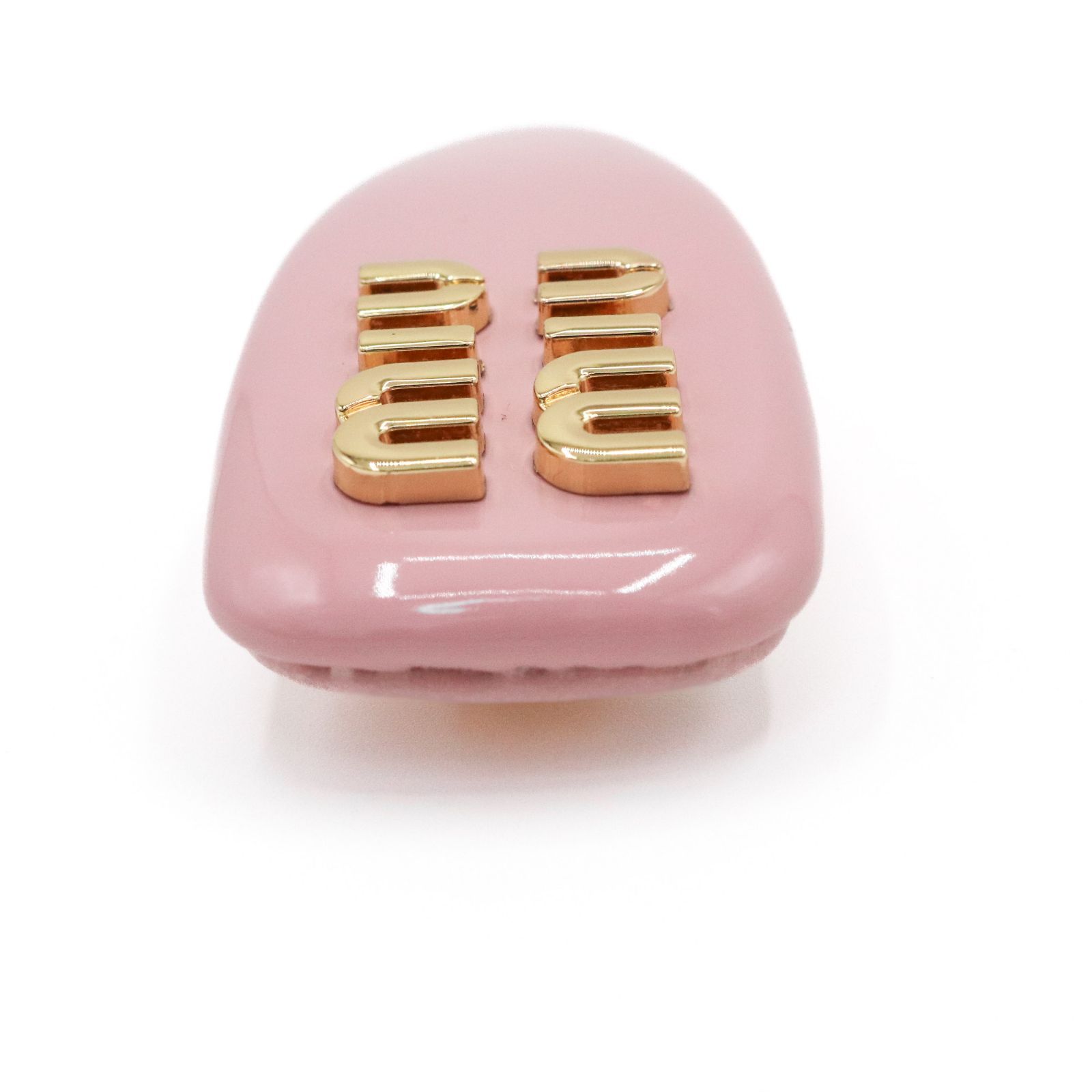 ミュウミュウ ヘアクリップ バレッタ ヘアアクセサリー ゴールド金具