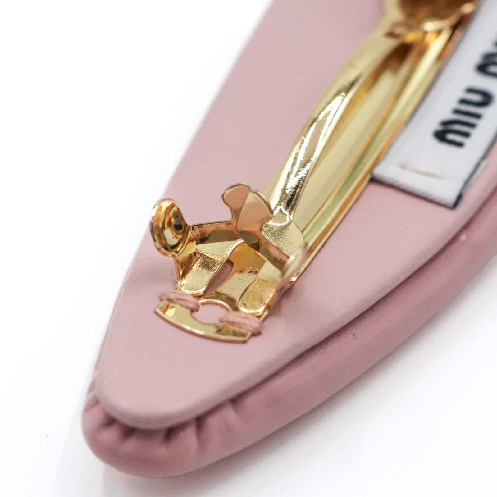 miu miu ピンク ヘアクリップ バレッタ ミュウミュウ ヘアクリップ バレッタ ヘアアクセサリー ゴールド金具