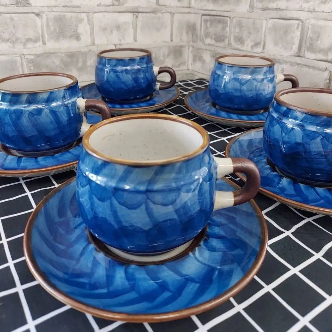 NORITAKE　ノリタケ　アンティークストーン　カップ&ソーサー5客
