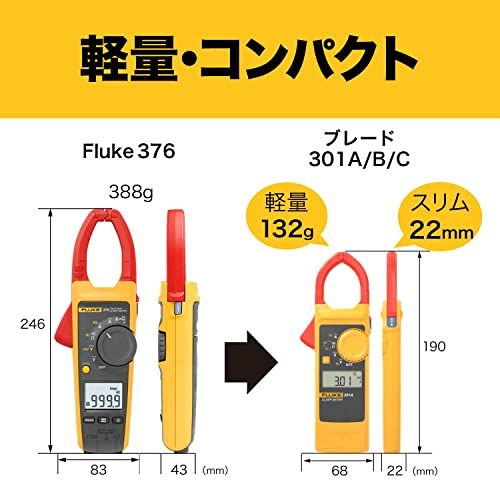 FLUKE(フルーク) クランプメーター AC電流 日本語ユーザーマニュアル 301ABC (FLUKE-301A/APC)(沖縄・離島の方発送不可）) 3276a063