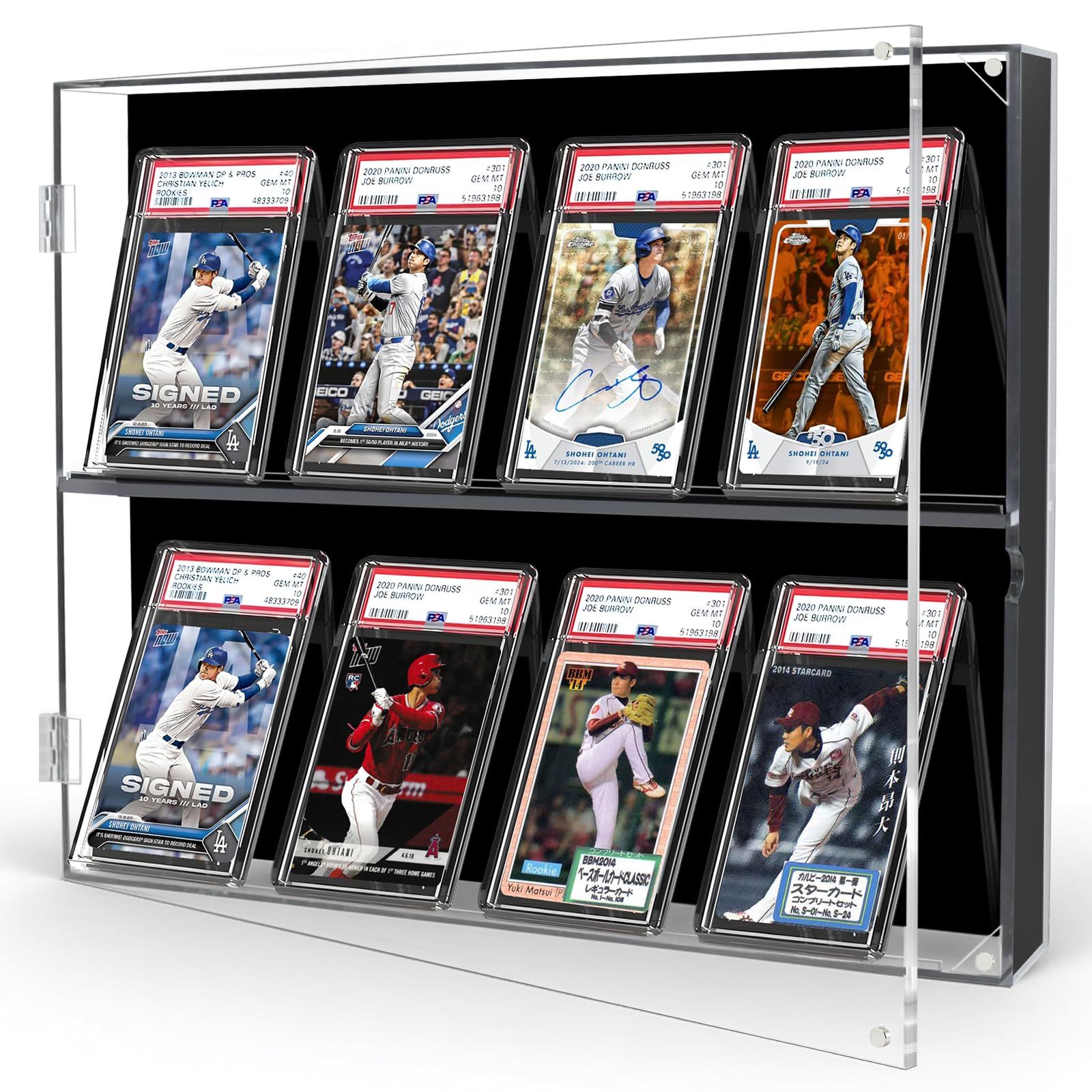 カードディスプレイケース トレカケース ベースボールカード 壁掛け カードローダー UVカット ショーケース カード アクリル psa 収納ケース 36.5x29.5x5cm マグネットローダー スクリューダウン トレカディスプレイ トレーデ 48b22fe1