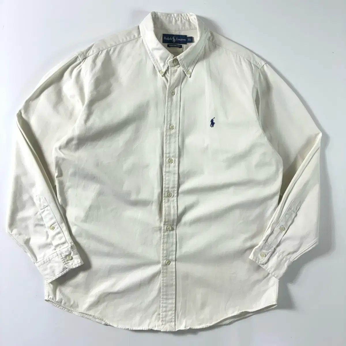 POLO ポロ ラルフローレン 刺繍 コットン クリーム シャツ
