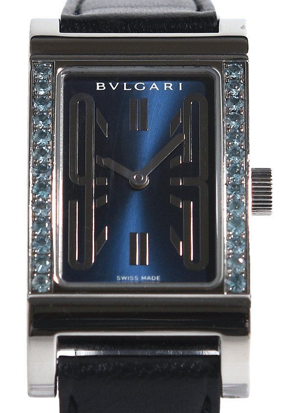 美品 BVLGARI ブルガリ レッタンゴロ RT39S ブルートパーズベゼル クォーツ レディース