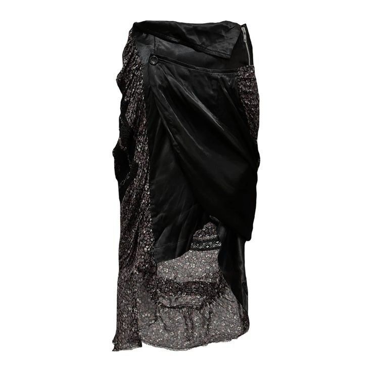 00s ヴィンテージ デッドストック JUNYA WATANABE COMME des GARCONS｜ジュンヤワタナベ コムデギャルソン Floral Asymmetric Maxi Skirt フローラル アシンメトリー マキシスカート
